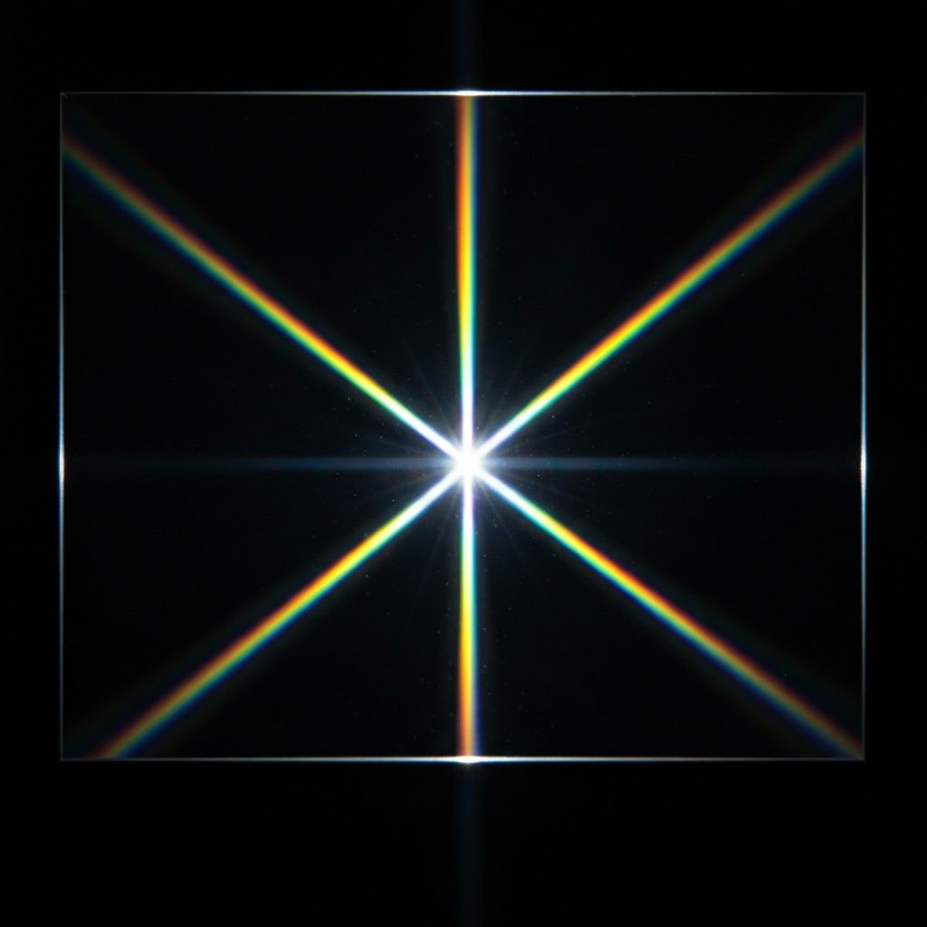 Light refraction through prism