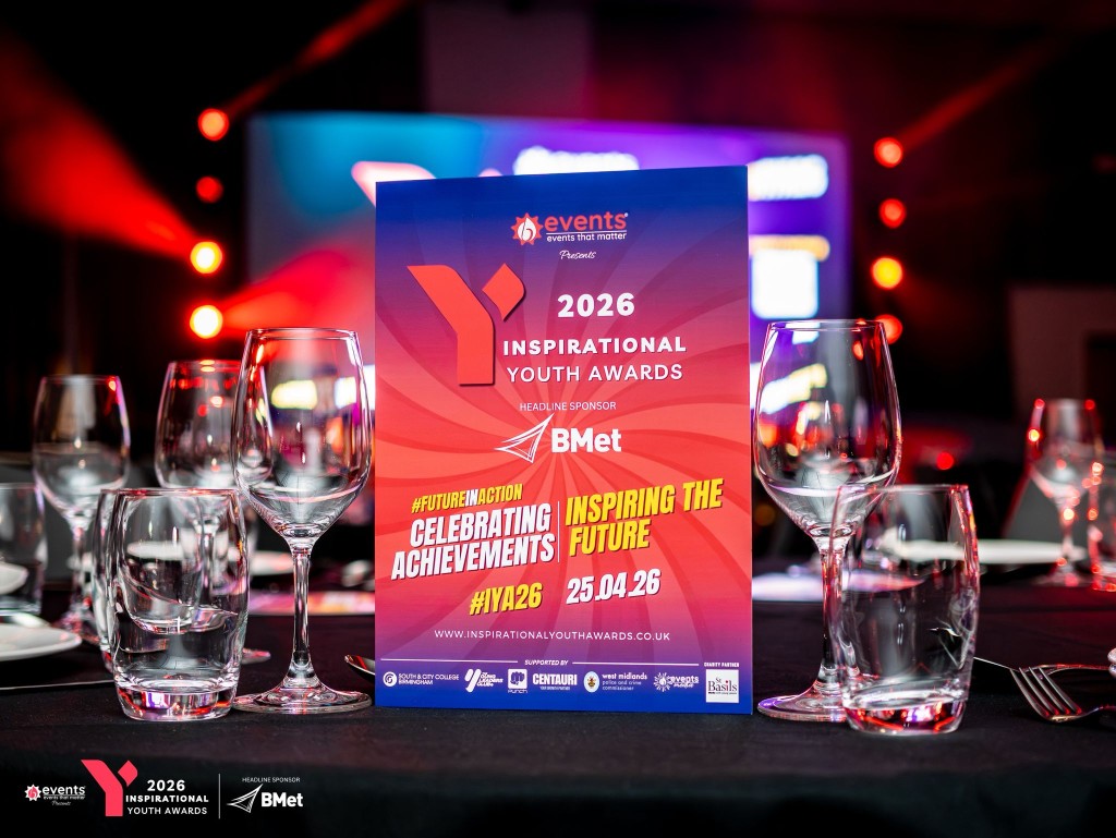 Inspirational Youth Awards 2026 ceremony table card for Apprenticeship Champion of the Year finalist