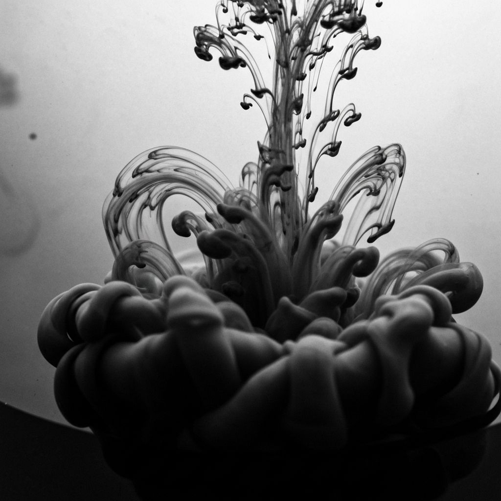 Ink swirling abstract